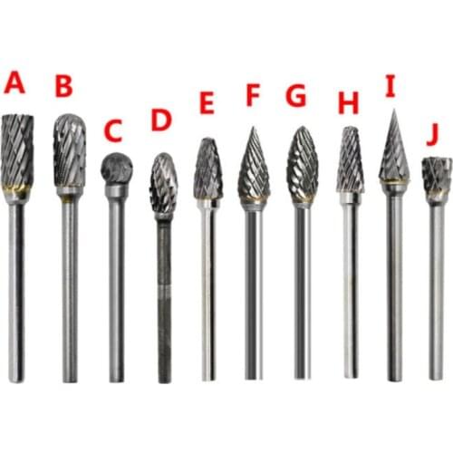 3MM/6MM Shank Tungsten Carbide Milling Cutter Rotary Tool Burr Double Diamond Cut Rotary Dremel Tools Electric Grinding file