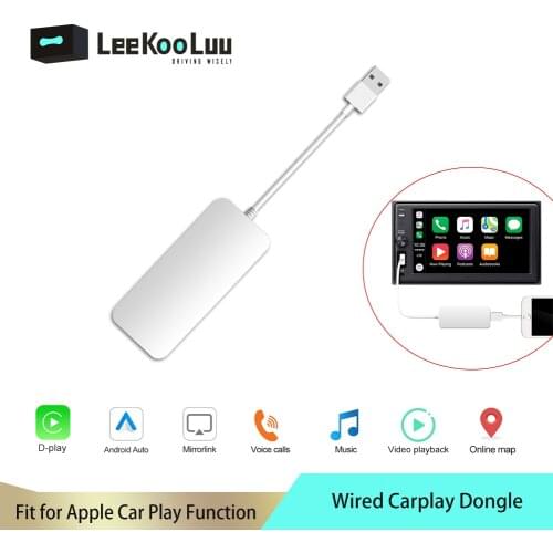 LeeKooLuu Wired Carplay Android Auto Dongle for Android Car Radio Support iPhone/Android Phone