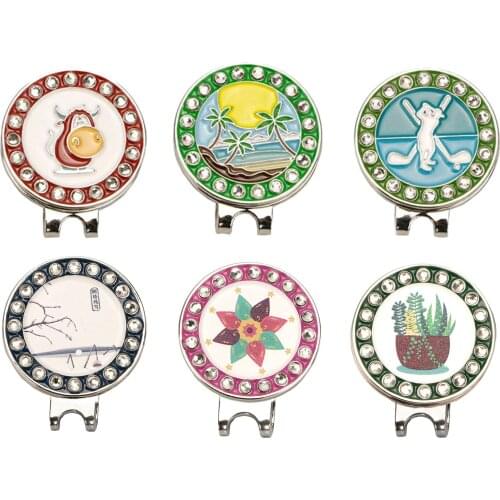 Magnetic Golf Ball Marker Hat Clip Golf Putting Training Ball Position Mark Sign Accessories Hat Clips Removable Magnetic Equip