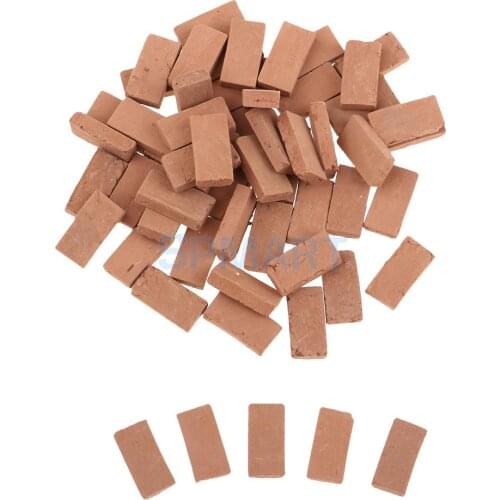 1/35 Simulation Porcelain Red Brick Model Toy 1.1x0.6cm for Sand Table Scene Scenery Building DIY Accessories