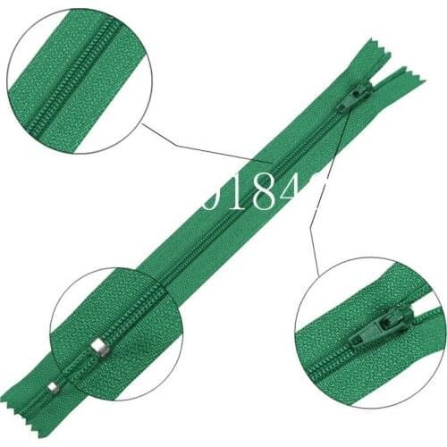 10pcs 3# 7.5cm-70cm Grass Green Nylon Coil Zippers for Tailor Sewing Crafts Nylon Zippers Bulk Sewing Accessories