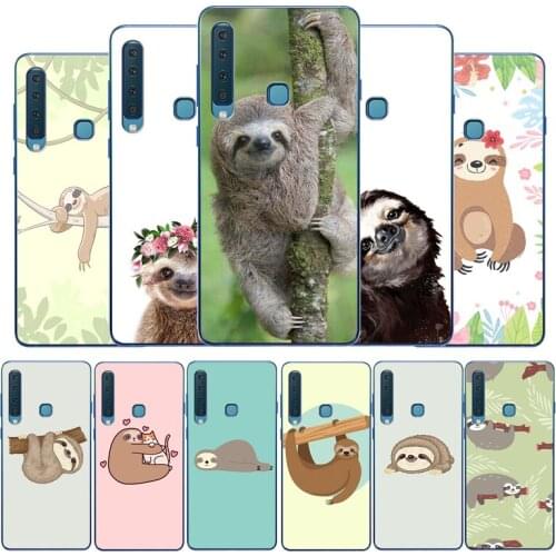 Sloth silicone phone case for Samsung A3 A5 A6 A7 A8 A9 plus A10 A20 A30 A40 A50 A70 A80 soft Back Cover