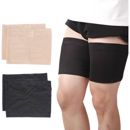 Silicone Non Slip Ladies Socks Sports Elastic Solid Color Thighs Anti - Friction Legs Elastic Thigh Bands