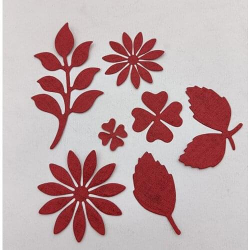 New 7pcs Flower Leaf Plant Mold Metal Cutting Dies Scrapbook Stamp Carving Paper Card Stamping Mold New Diy Mold