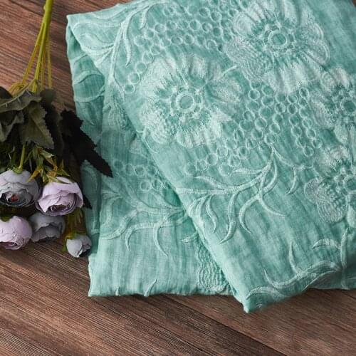 Organic ramie tissu Stir fry color fabric Fashion skirt shawl fabric for dress patchwork