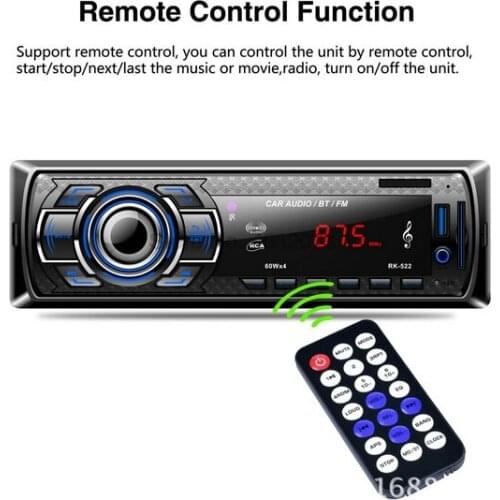 By DHL 10pcs 1Din In-Dash Car Radio Bluetooth Stereo Player Handsfree AUX-IN USB/SD Card MP3 Player 12V Car Audio Fm Radio