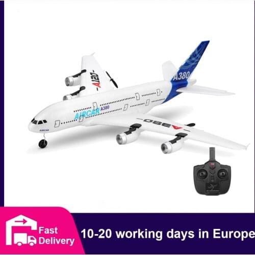 WLtoys XK A120 RC Airplane 2.4GHz 3 Channel 6-Axis Gyro Airbus A380 RC Plane Glider Throwing Wingspan Foam Planes Fixed Wing RTF