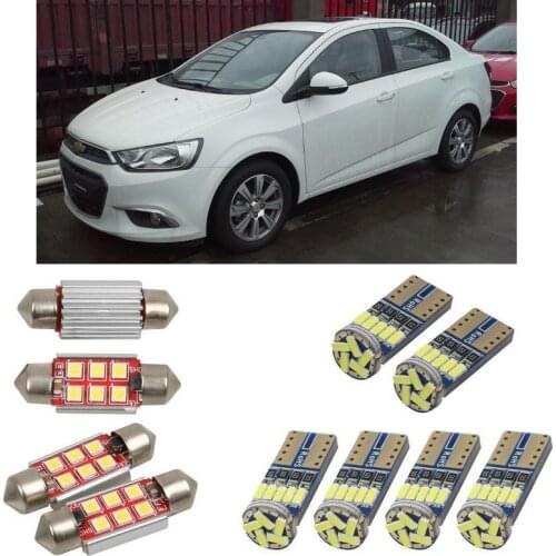Super bright Interior led Car lights For chevrolet aveo saloon t300 sedan Reading dome bulbs error free License Plate Light