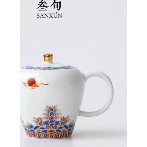 Three ten-day hill sea ceramic teapot manual filtering single pot home of kung fu tea set the teapot