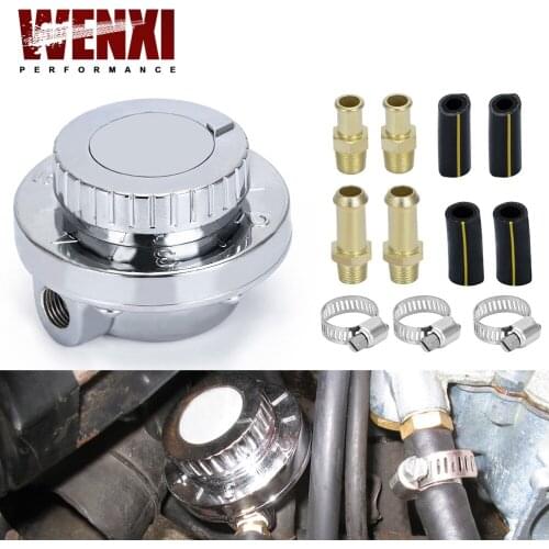 Universal 1.5 - 5 Psi Manual Adjustable Carburettor Carb Fuel Pump 5/16"(8mm) 3/8"(10mm) Fuel Line Pressure Regulator