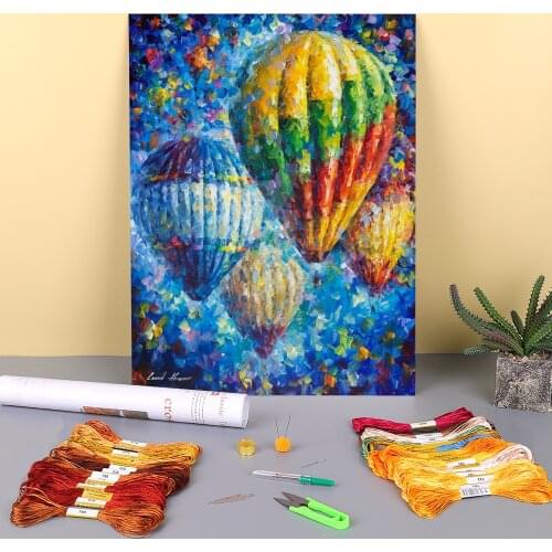 Up In The Sky Pre-Printed 11CT Cross Stitch DIY Embroidery Complete Kit DMC Threads Handiwork Sewing Painting Hobby Home Gift