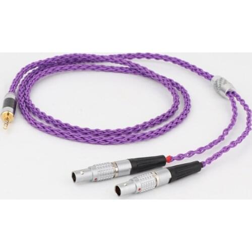 Yter HIFI 8 Cores 7N OCC Silver Plated Headphones Replacement Cable Upgrade Cable for Focal Utopia ELEAR Headphones