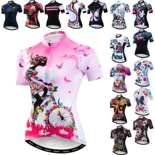 Women Cycling Jerseys Summer Short Sleeve Bicycle Shirts Breathable MTB Bike Jersey Cycling Shirt Bicycle Clothing Maillot