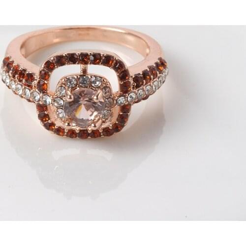 Customizable cubic zirconia rings for women Rose gold ring Personality popular hot sale Exquisite party decoration gift