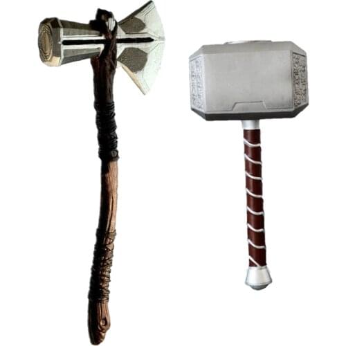 1: 1 44cm Cosplay Thunder Hammer 's Hammer Movie Guns Model Figure Gift Children Role Playing Safety EVA Toy Material