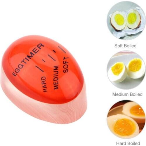 1PCS Egg Perfect Color Changing Timer Eco-Friendly Resin Red Egg Timers Egg Poacher Cooking Gadgets Kitchen Baking Helper Tools