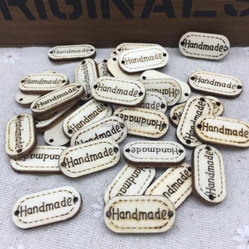 1000pcs Natural Rustic Wood Square Oval Handmade Chips Buttons Embellishments 24x12mm Connectors DIY Crafts