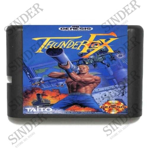 Thunder Fox 16 bit MD Game Card For Sega Mega Drive For Genesis