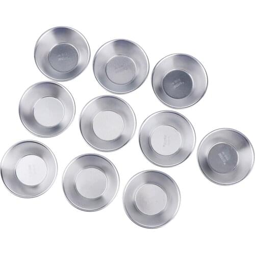 10pcs Aluminum Pots Cup Model Colored Palette Mixing Color Toning Tray Contain Oil Paints Bowl Model Painting Supplies