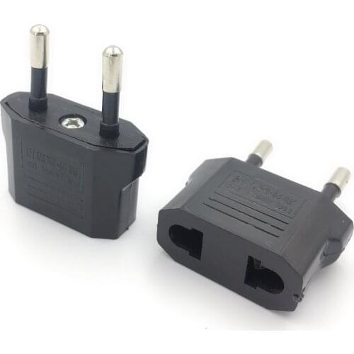American CN US To EU Euro Europe Plug Adapter 2 Round Socket Converter Travel Electrical Power Adapter Socket China To EU Plug