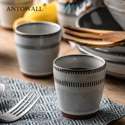 ANTOWALL Tea Cup 2021 NEW Ceramic Coffee Cup 160ml Teacups Kiln Glazed Water Cup