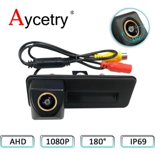 180 Degree AHD 1080P Vehicle Trunk Rear View Camera for Skoda Roomster Fabia Octavia Yeti Rapid superb for Audi A1 A4L A3 Car
