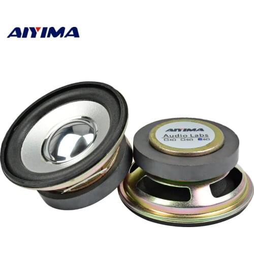 AIYIMA 2Pcs 2.5Inch Audio Portable Speakers 8 Ohm 5W DIY Magnetic Square HiFi Full Range Speaker Horn Stereo Woofer Loudspeaker