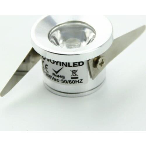 AC90-260V Wall background Mini Led Lamps 1W LED Downlight Embeded Cabinet Counter Ceilling Small LED Spot Lights