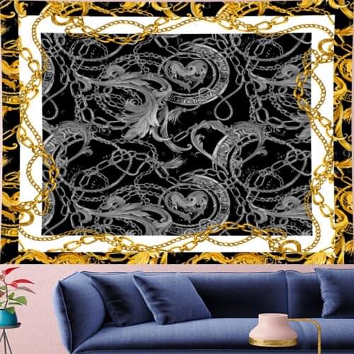 GN.PAPAYA Nordic Style retro Deconstruction chain Tapestry Vintage personality chain Tapestries Retro macrame Wall Hanging decor