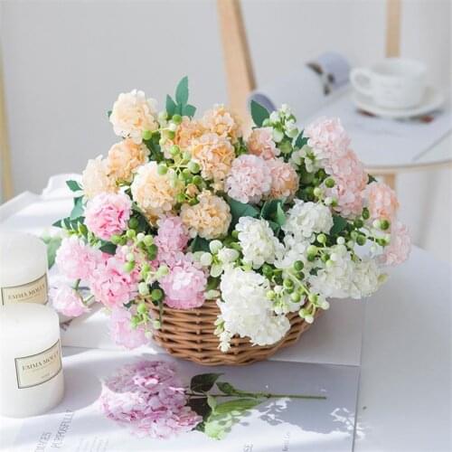 One Fake Carnation 12.2" Length Simulation Round Chrysanthemum for Wedding Home Decorative Artificial Flowers