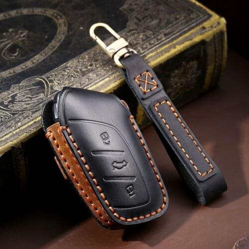 Leather Car Remote Smart Key Cover Case Holder Shell For MG ZS EV MG6 EZS HS EHS 2019 2020 For Roewe RX5 i6 i5 RX3 RX8 ERX5