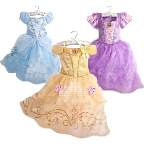 Summer Princess Dresses Elegant Baby Girls Birthday Party Clothes Kids Cosplay Costume Carnival Christmas Party Robe Dress Up
