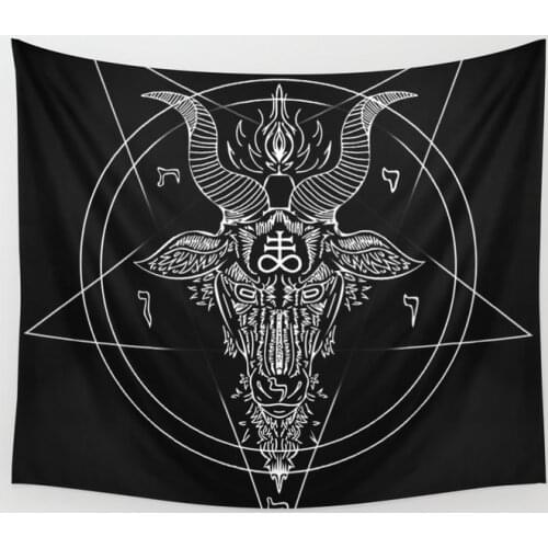 Leviathan Pentagram Tapestry Wall Hanging Beach Throw Rug Blanket Camping Tent Travel Sleeping Pad Tapestry