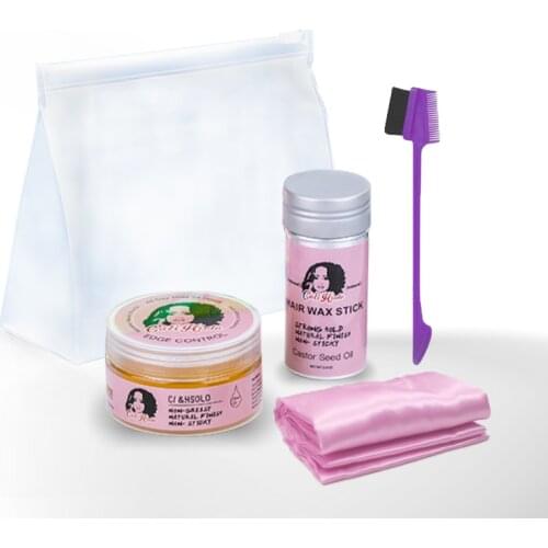 Perfect Edge Control Hair Styling Product Pink Set
