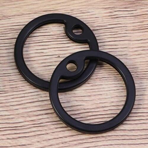 15pcs Professional Dog ID Tag Silencers Silicone Dogtag Silencer Useful Mute Circle for Pet Dog Cat (Black)