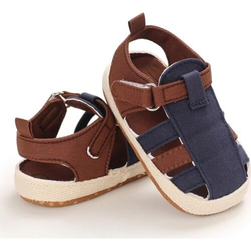 Infant Newborn Baby Boys Sandals Fashion Hollow Out Summer Soft Crib Non Slip Shoes First Walker Anti Slip Walking Shoe