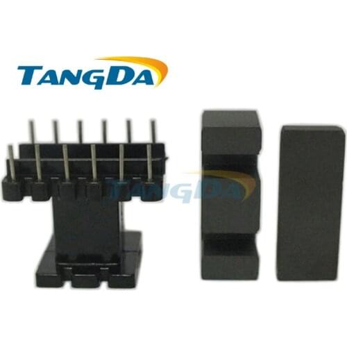 Tangda EI30 Bobbin Soft Ferrite core+skeleton Transformer EI Bobbin High frequency Power 6+6P 12pin PC40 ertical sewing
