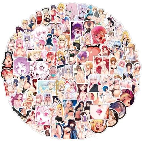 10/50/100pcs Waifu Hentai Sexy Pinup Stickers Anime Girl Waterproof Guitar Luggage Skateboard Laptop Bike Graffiti Sticker Toy