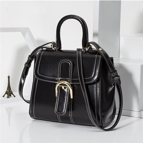 Black Bags For Women Luxury Handbags Women Bags Designer Bolsos Mujer Ladies Genuine Leather Handbag Satchels Shoulder Bag