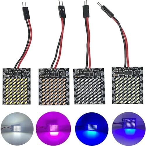 Truck Interior Panel Light Reading Lamp Plate Light 9 48 SMD 2835 LED Roof Bulb T10 BA9S C5W Festoon White Ice Blue Pink 12V/24V