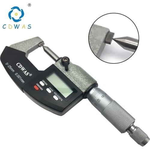 Accurate Measuring Tool 0-25mm 0.001mm Digital Outside Micrometer External Metric Gauge Micrometer Measuring Tools With Box