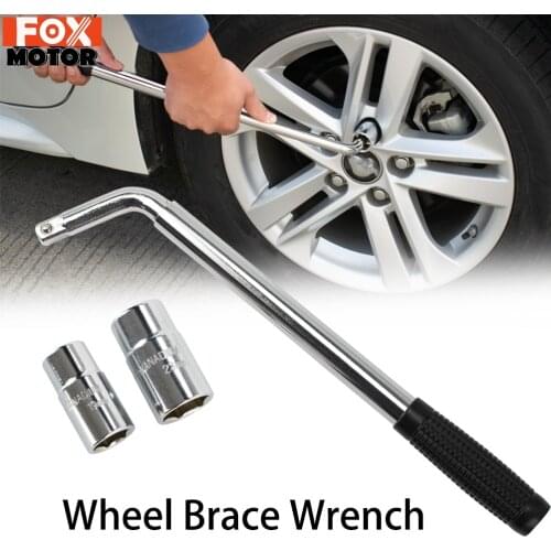Universal Extendable Wheel Brace Wrench Spanner Tire Tyre Lug Telescoping Socket Tyre Nut 17 19 21 23mm Removal Kit For Car Van