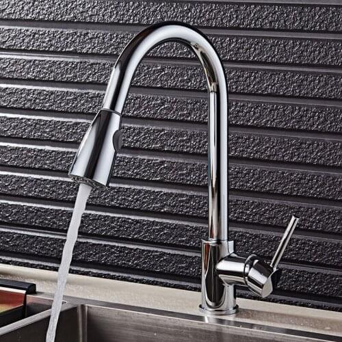 Vidric Newly Arrived Pull Out Kitchen Faucet Gold/Chrome/nickel/black Sink Mixer Tap 360 degree rotation kitchen mixer taps Kitc