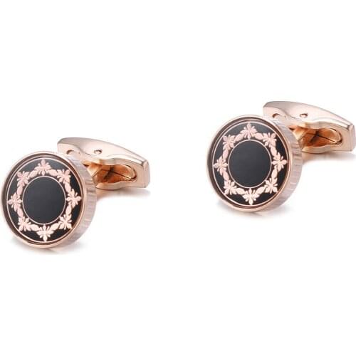 Vintage French Cufflinks Gifts High-end Mens Jewelry Business Banquet Wedding Suit Shirt Buttons Rose Gold Luxury Cufflink