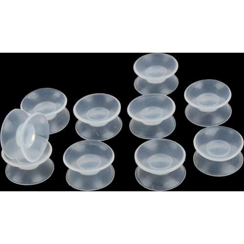 10Pcs/lot Plastic 20mm Width Double Sided Suction Cup Sucker Pads For Glass