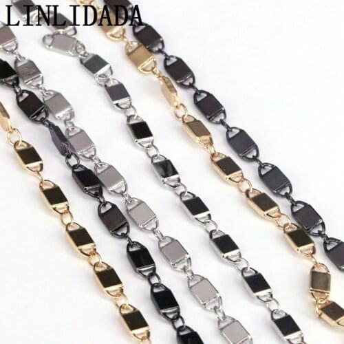 5Meters High quality plated Chains fashion Geometeric Link Chain Accessories Fit for Jewelry Making DIY accessories