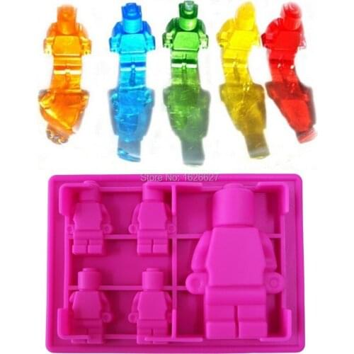 5x Silicone Robot Silicone Ice Cube Tray Mold Maker Ice Cream Mold Maker Ice Mould