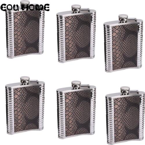 6Pcs/set Stainless Steel Whisky Bottle Alcohol Hip Flagon Portable High Quality Leakproof Wine Flask Personalized Outdoor Bottle