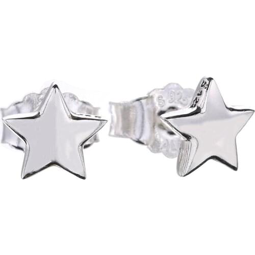 Ajax 100% 925 Sterling Silver Star Earrings For Women Jewelry Earrings Luxury Brand Gifts Hot Selling