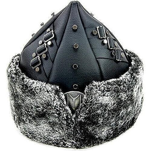 Bork Ottoman Turkish Military Ertugrul Osman Pilot Hat Trapper Trooper Warm Fur Leather Snow Hat Cold Preservation